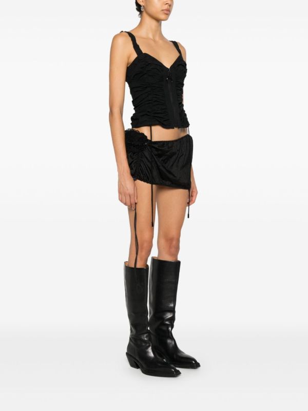 Marine Serre Gathered Zipped Tank Top | Browns Vests & Tank Tops