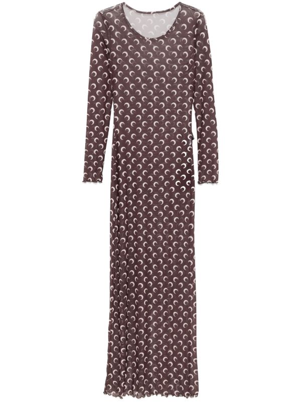 Marine Serre Moon-Print Maxi Dress | Browns Day Dresses