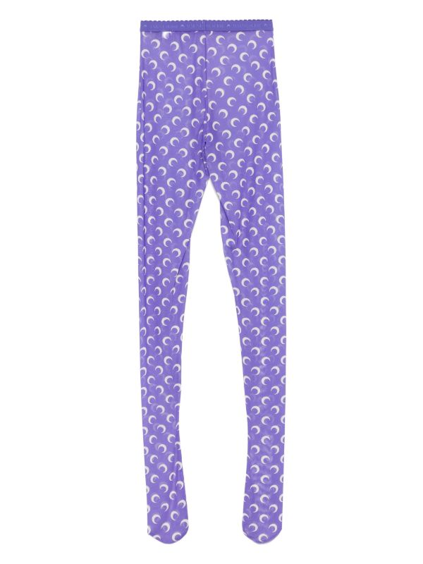 Marine Serre Moongram-print Tights | Browns Pantyhose & Stockings