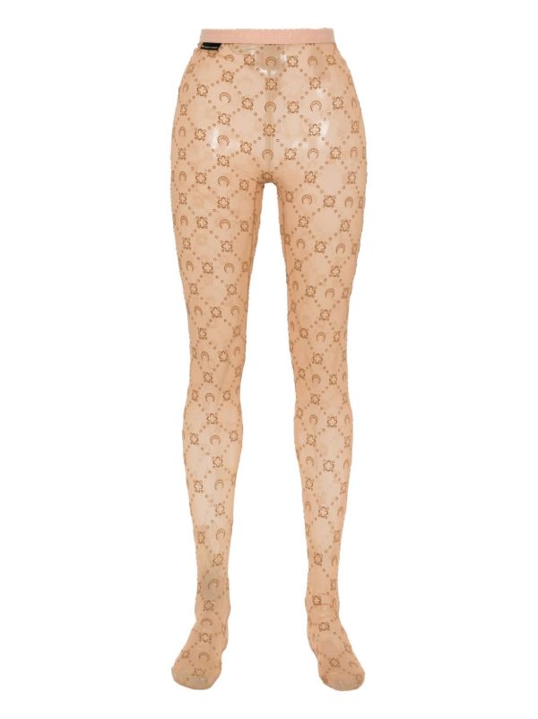 Marine Serre Moonogram mesh tights | Browns Pantyhose & Stockings