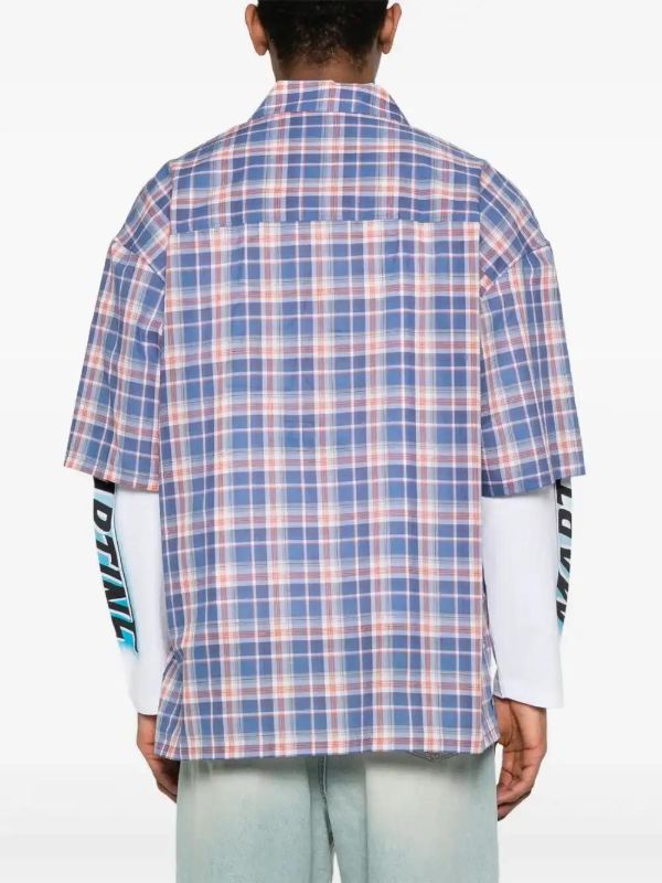 Martine Rose Cotton Checked Polo Shirt | Browns Polo Shirts