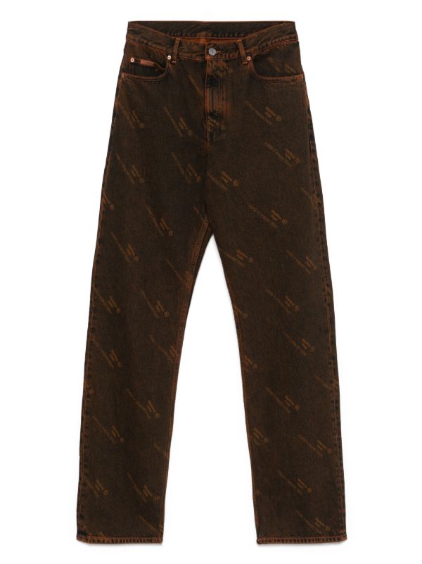 Martine Rose logo-print jeans | Browns Straight-Leg Jeans