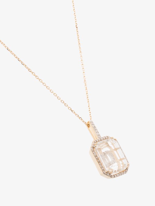 Mateo 14K Yellow Gold D Initial Diamond Necklace | Browns Necklaces