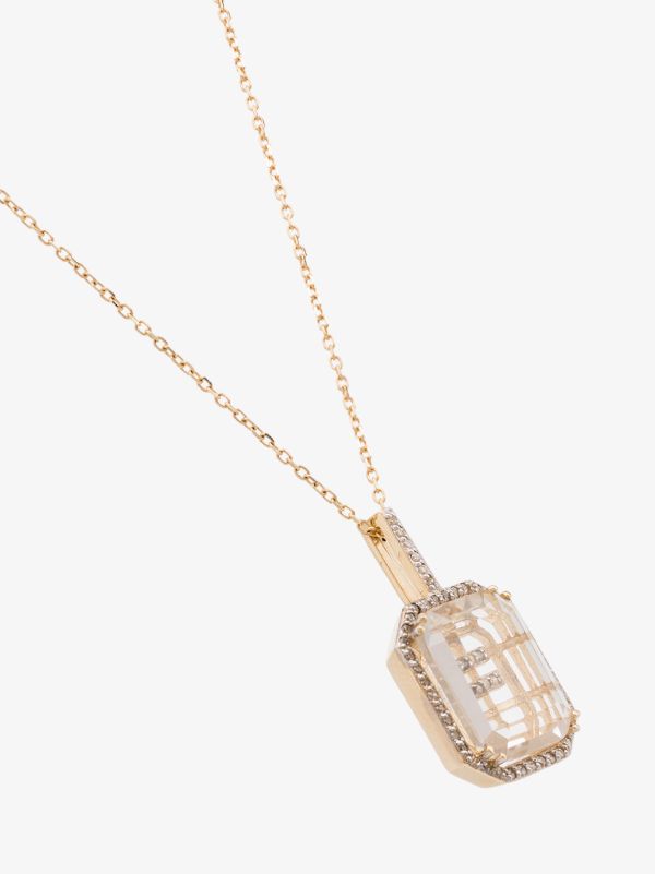 Mateo 14K Yellow Gold F Initial Diamond Necklace | Browns Necklaces