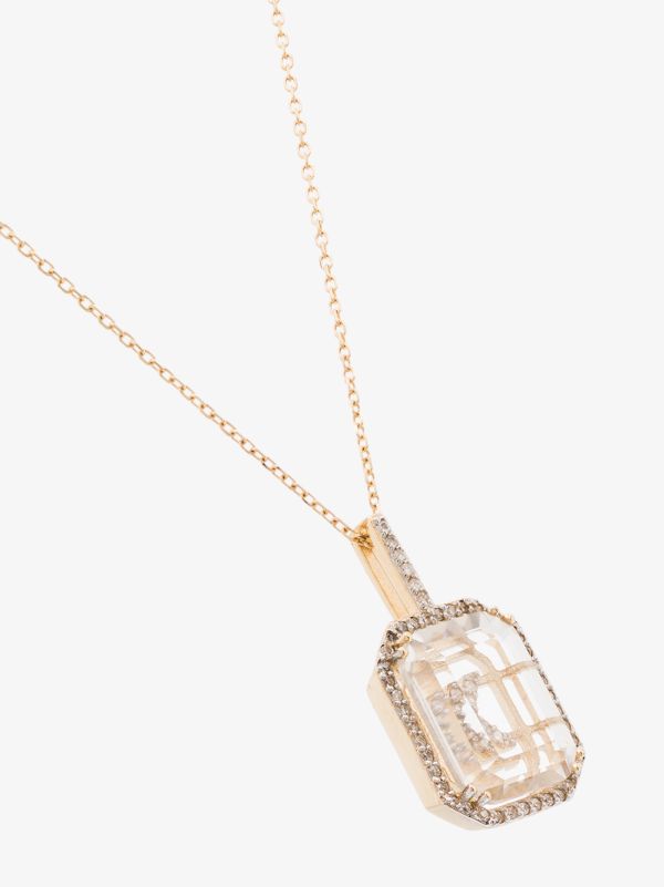 Mateo 14K Yellow Gold K Initial Diamond Necklace | Browns Necklaces