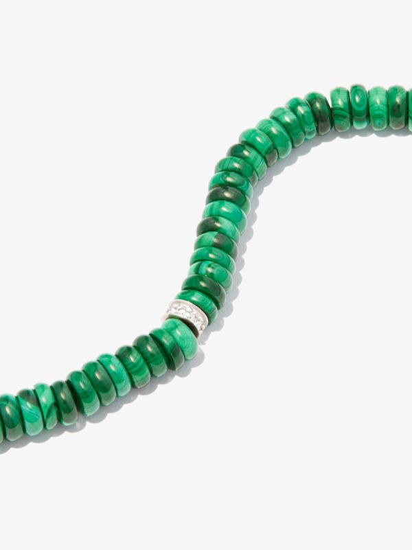 Mateo 14K Yellow Gold Malachite Diamond Beaded Bracelet | Browns Fine Bracelets