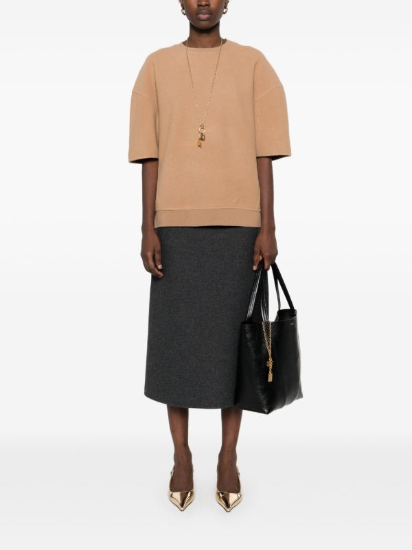 Max Mara Brown Knitted T-shirt | Browns T-Shirts & Jersey Shirts
