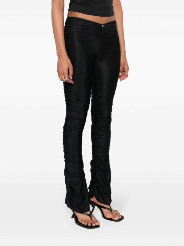 MISBHV Black Draped Flared Trousers | Browns Flared & Bell-Bottom Pants