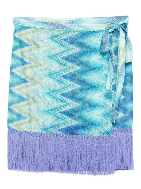 Missoni fringed wrap mini skirt | Browns Beach Cover-Ups