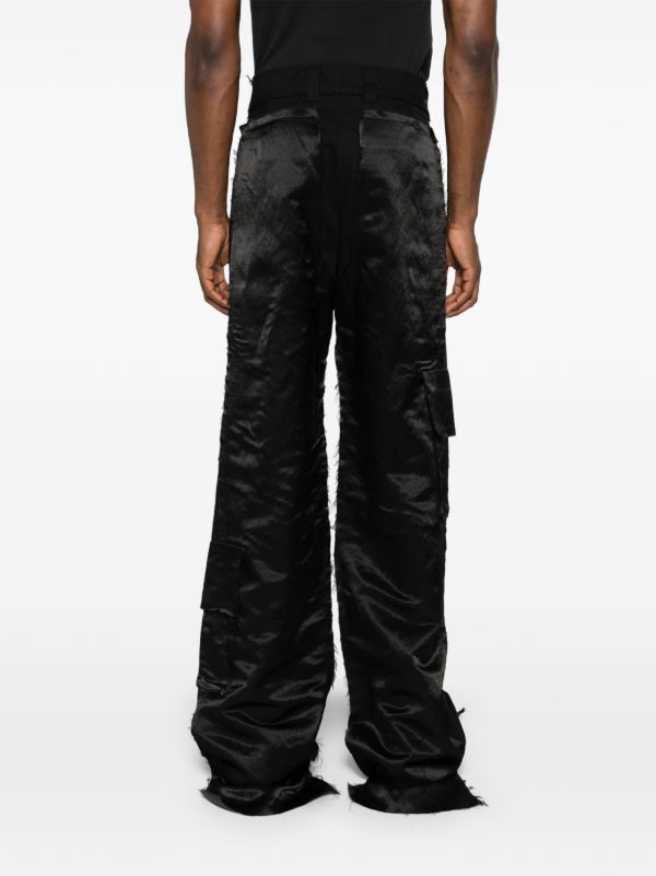 MLGA Black Layered Wide-Leg Trousers | Browns Wide Leg Pants