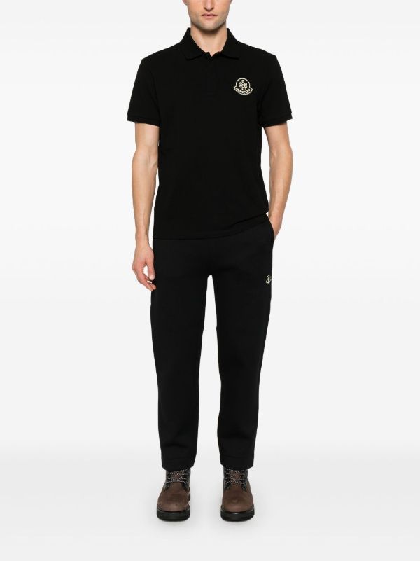 Moncler Black Year Of The Snake Polo Shirt | Browns Polo Shirts