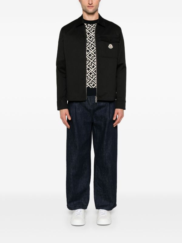 Moncler Blue Monogram Sweater | Browns Knitted Sweaters