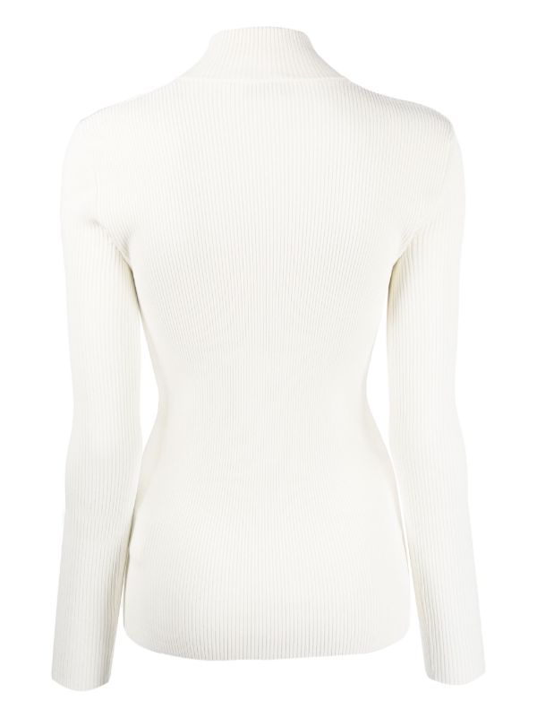 Moncler Neutral Ribbed Sweatshirt | Browns Performance Sweatshirts & Hoodies