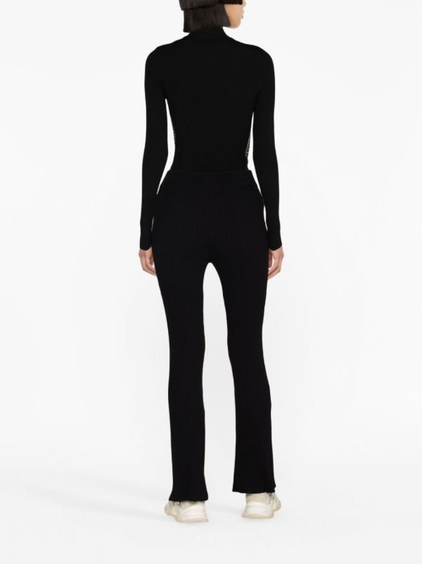 Moncler Ribbed-knit Flared Trousers | Browns Knitted Trousers