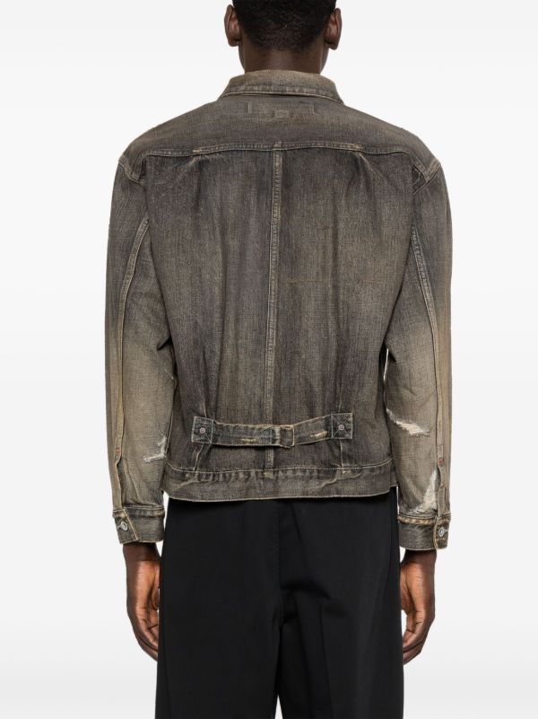 Neighborhood Distressed-effect Denim Jacket | Browns Denim Jackets