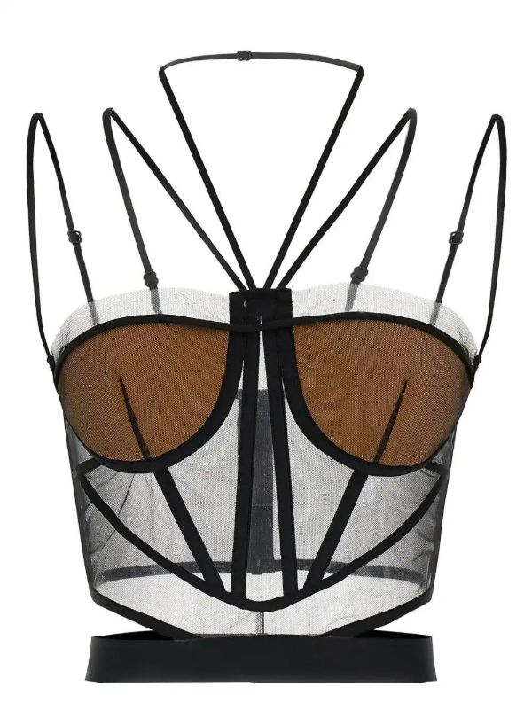 Nensi Dojaka Sheer-panelled Corset Top | Browns Vests & Tank Tops