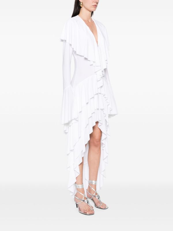 Norma Kamali Asymmetric Long-sleeve Dress | Browns Cocktail & Party Dresses