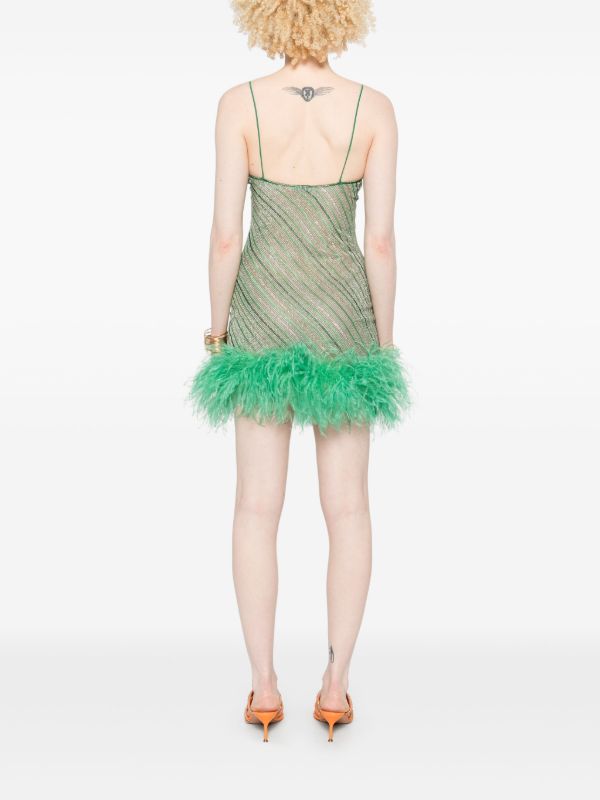 Oséree Feather-trim Mini Dress | Browns Cocktail & Party Dresses