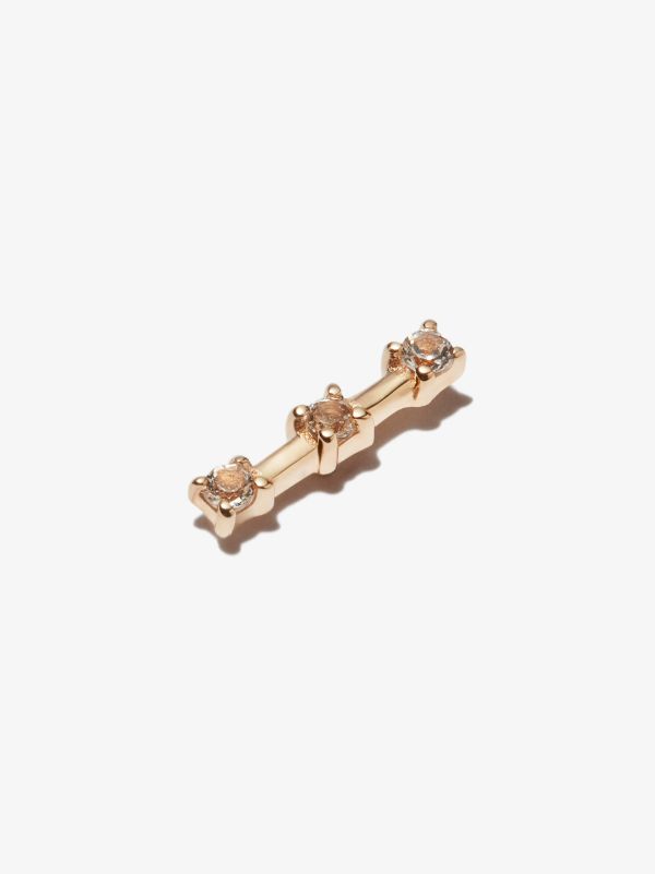 Otiumberg 14K Yellow Gold Three Stone Staple Topaz Earring | Browns Fine Earrings