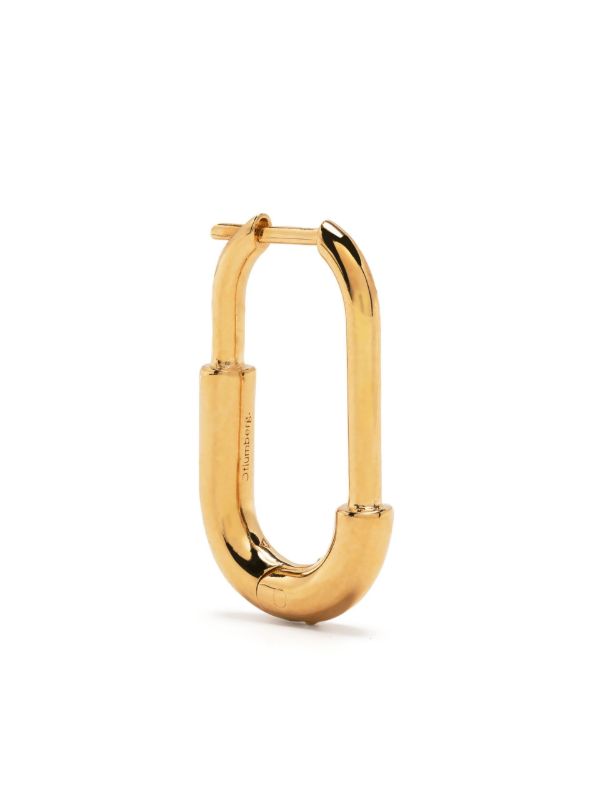Otiumberg gold vermeil Large Staple hoop earrings | Browns Fine Earrings Otiumberg gold vermeil Large Staple hoop earrings | Browns Fine Earrings