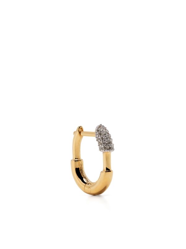 Otiumberg gold vermeil Small Staple crystal single hoop earring | Browns Fine Earrings