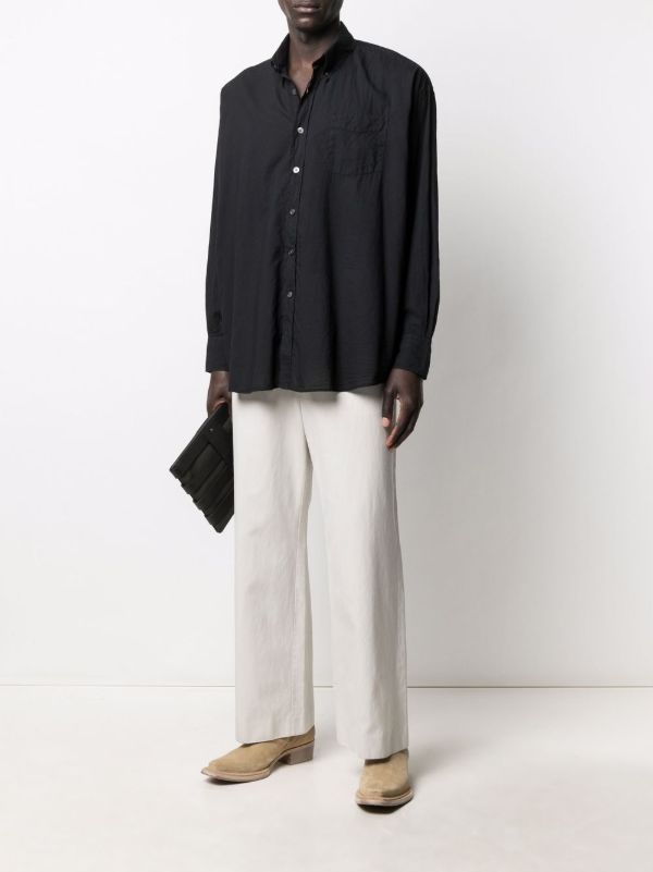 OUR LEGACY Black Borrowed Cotton Shirt | Browns Shirts