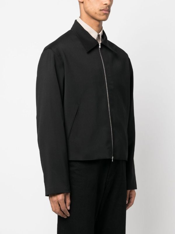 OUR LEGACY Black Zip-Up Virgin Wool Jacket | Browns Shirt Jackets