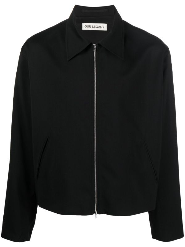 OUR LEGACY Black Zip-Up Virgin Wool Jacket | Browns Shirt Jackets