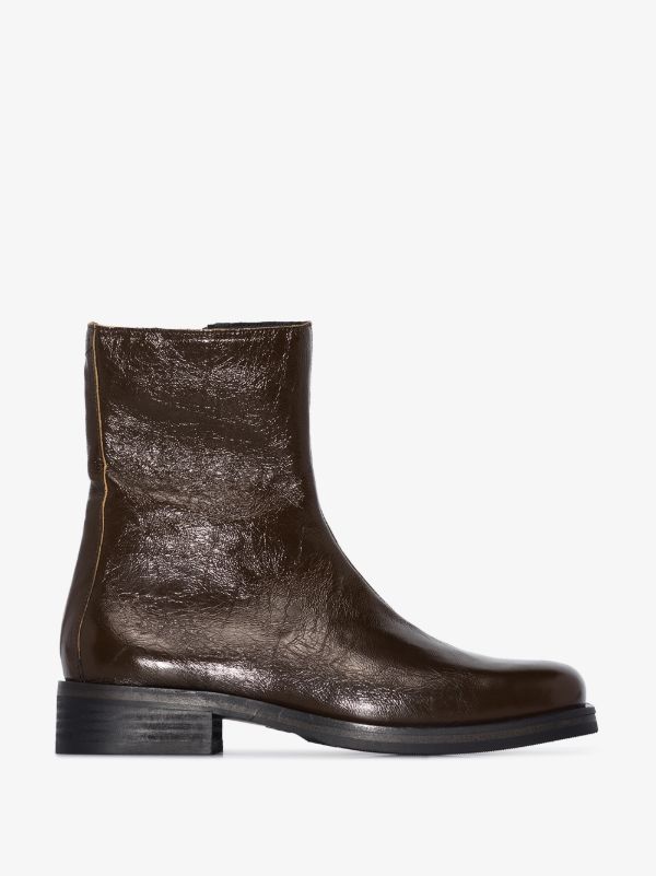 OUR LEGACY green Camion leather boots | Browns Boots