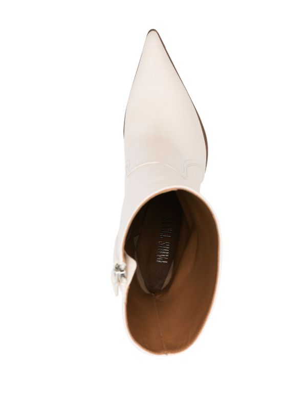 Paris Texas Neutral Ashley 95 Leather Ankle Boots | Browns Boots