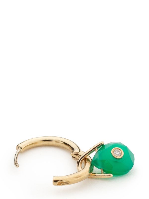 Pascale Monvoisin 9K Yellow Gold Orso Green Onyx Earring | Browns Fine Earrings