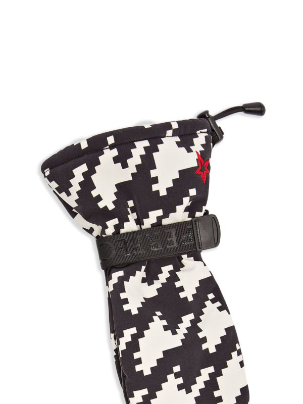 Perfect Moment Black Davos Houndstooth Print Gloves | Browns Gloves