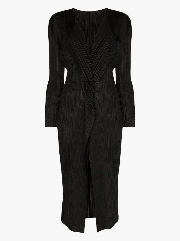 Pleats Please Issey Miyake Monthly Colors plissé single-breasted coat | Browns Single Breasted Coats
