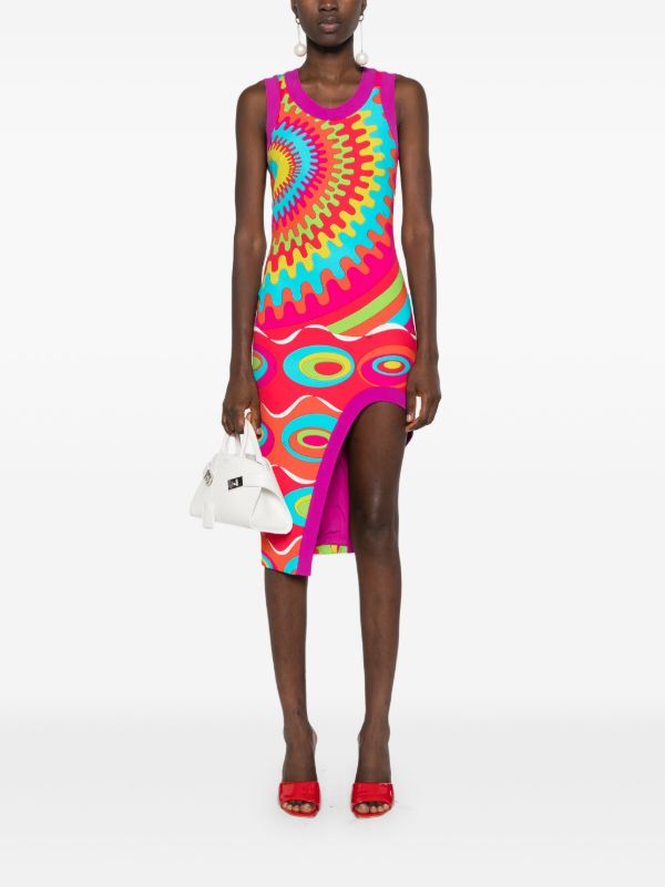 PUCCI Bersaglio-print Asymmetric Dress | Browns Day Dresses