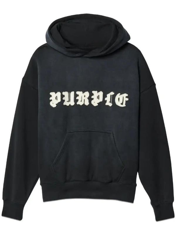 Purple Brand logo-patch hoodie | Browns Hoodies