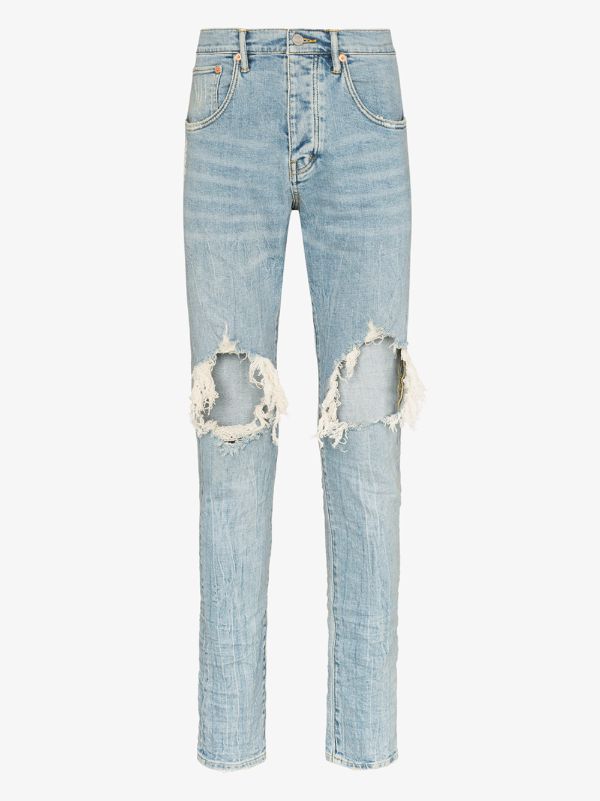 Purple Brand P002 blowout tapered jeans | Browns Slim-Fit Jeans