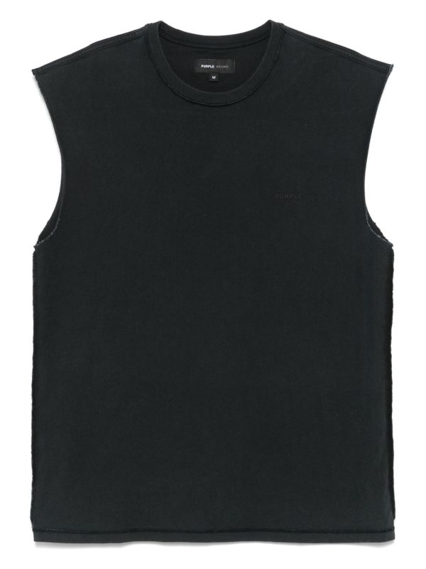 Purple Brand Textured Jersey Tank Top | Browns Vests & Tank Tops