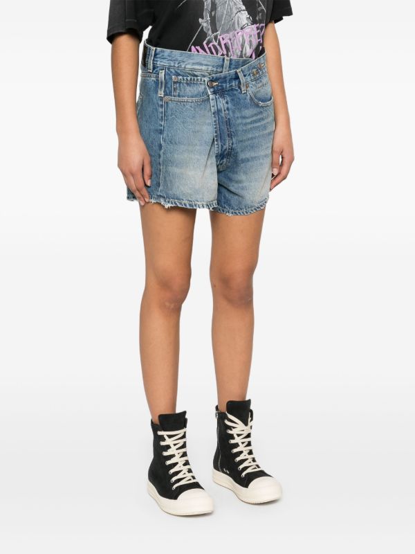 R13 Blue Cotton Denim Shorts | Browns Denim Shorts