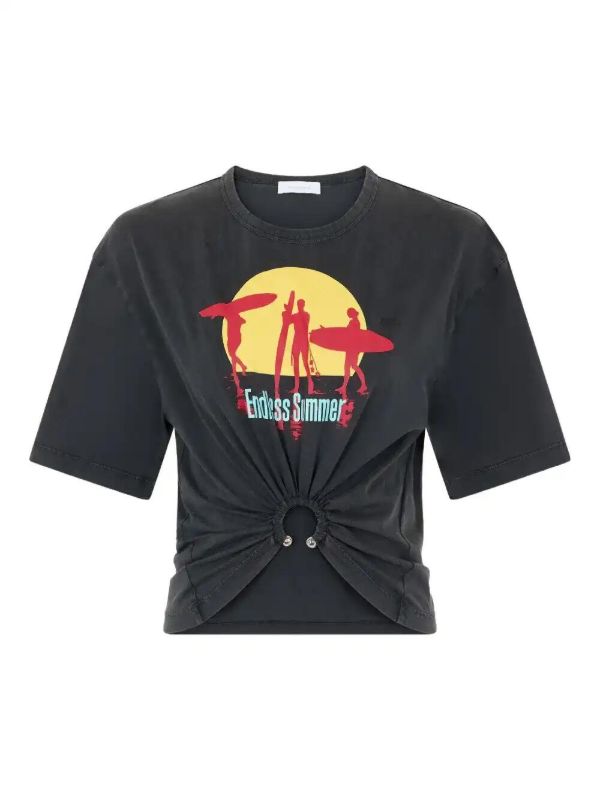 Rabanne graphic-print T-shirt | Browns T-Shirts & Jersey Shirts