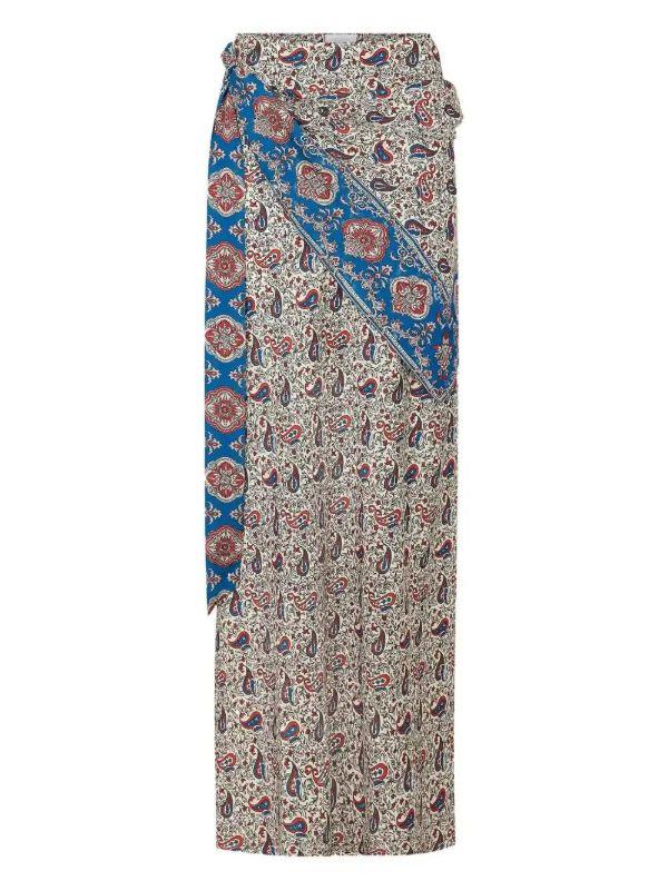 Rabanne printed satin midi skirt | Browns Full Skirts