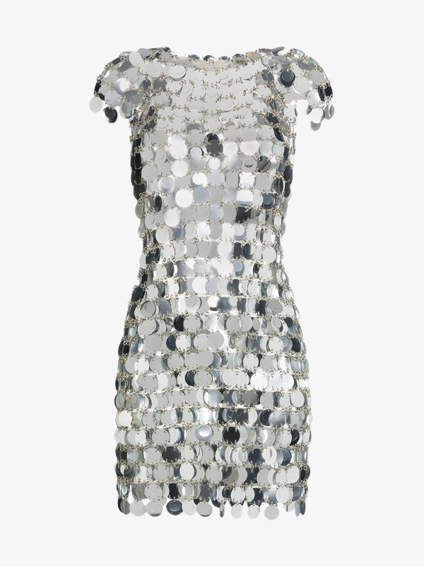 Rabanne sequin chain-disc mini dress | Browns Cocktail & Party Dresses