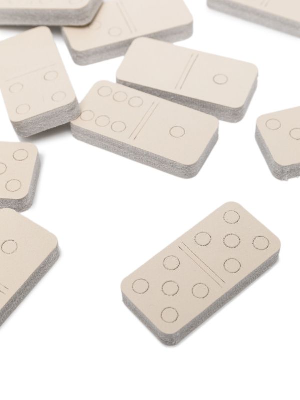 Rabitti 1969 Neutral Leather Dominoes Set | Browns Table Games