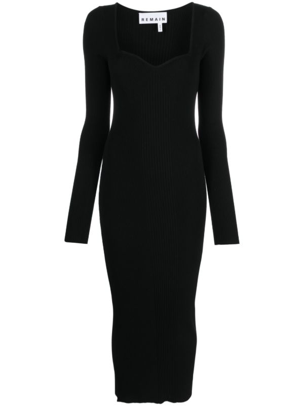 REMAIN Black Long Sleeve Dress | Browns Day Dresses