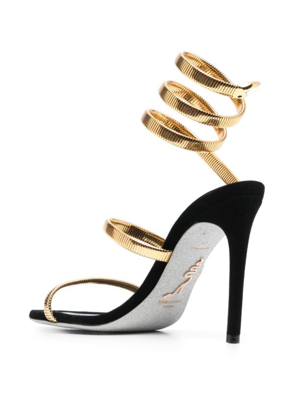 René Caovilla Black Juniper 110 Coiled-Strap Sandals | Browns Sandals