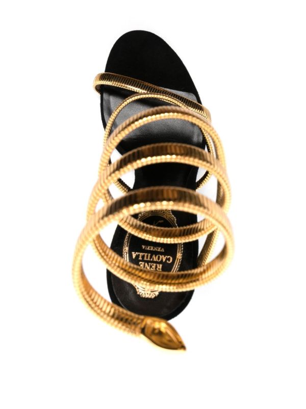 René Caovilla Black Juniper 110 Coiled-Strap Sandals | Browns Sandals