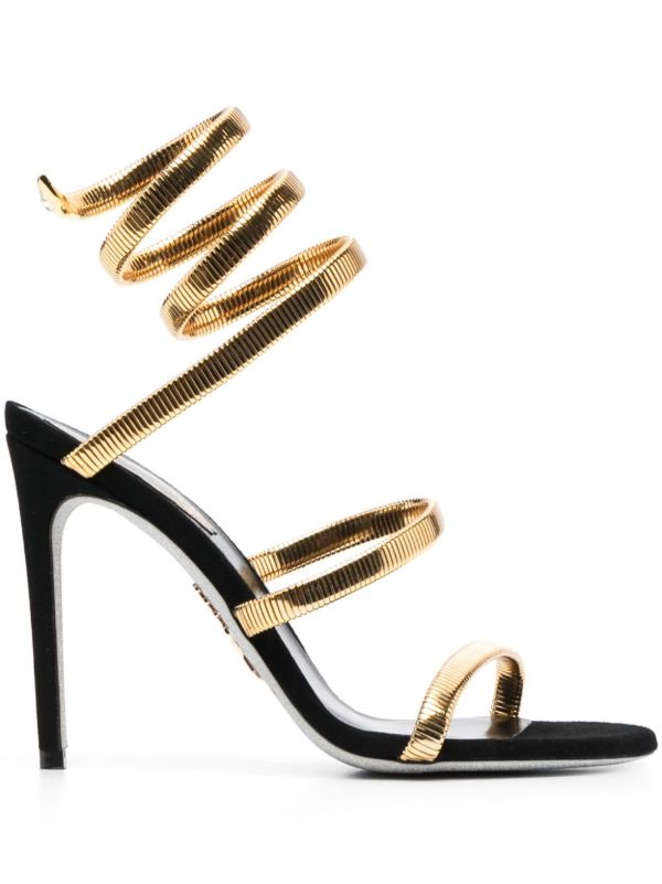 René Caovilla Black Juniper 110 Coiled-Strap Sandals | Browns Sandals