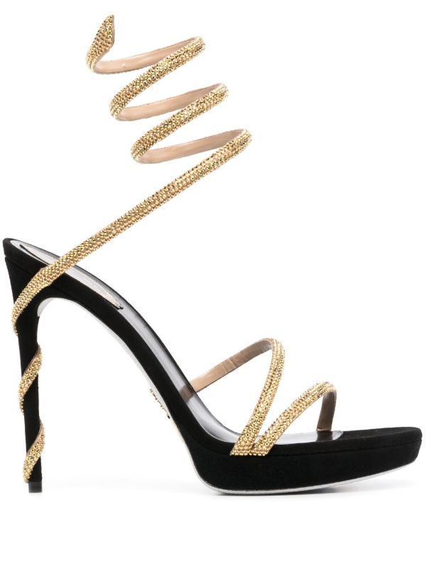 René Caovilla Cleo crystal-embellished sandals | Browns Sandals