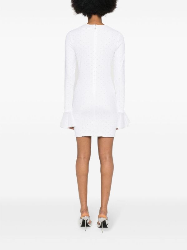ROTATE BIRGER CHRISTENSEN White Crystal-Embellished Mini Dress | Browns Cocktail & Party Dresses