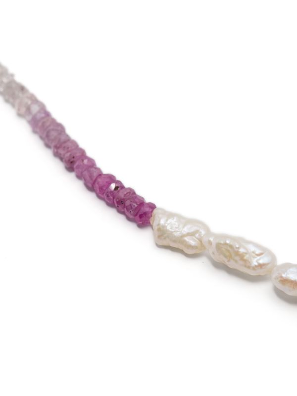 Roxanne First 9kt Yellow Gold Multicolour Bead Necklace | Browns Necklaces