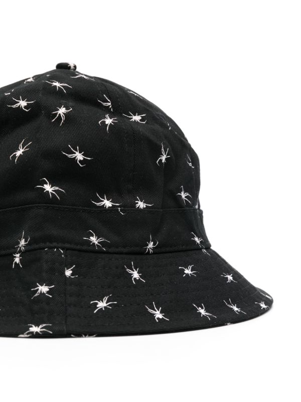Ruslan Baginskiy Black Spider Print Bucket Hat | Browns Hats